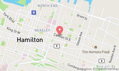 map, Barton Auto Parts – Hamilton Downtown