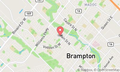 map, B.C. Tirecraft Brampton
