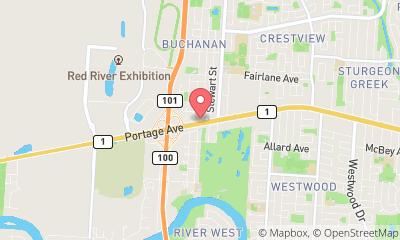 map, Auto Gallery of Winnipeg