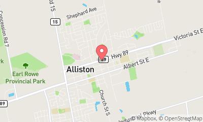 map, Rosemont Towing Alliston