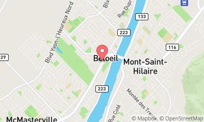 map, Atelier de réparation automobile Garage Hubert Normand à Beloeil (Quebec) | AutoDir