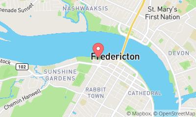 map, Location de bateau Second Nature Outdoors à Fredericton (NB) | AutoDir